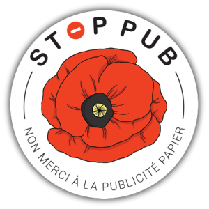 Stickers rond STOP PUB à l'unité