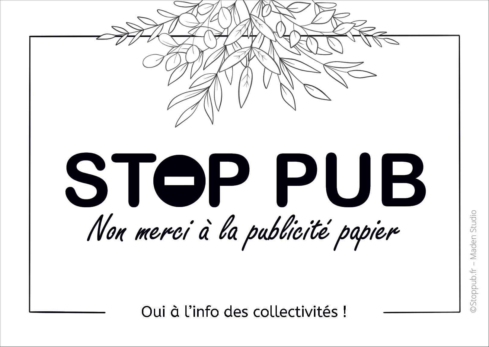 Sticker stop publicité h.5 x l.5 x p.0 cm - La Poste
